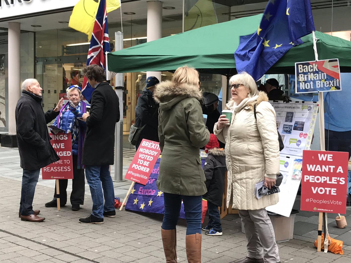 People's Vote street stall in Maidenhead
